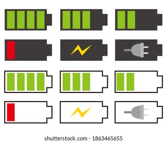 Vector illustration of rechargeable battery. Battery.