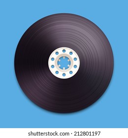 A vector illustration of a recordable babin of tape cassette.