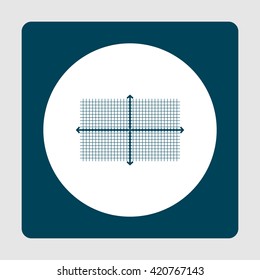 Vector illustration of rectangle sign icon on blue background.