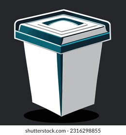 Vector illustration of recycle bin.