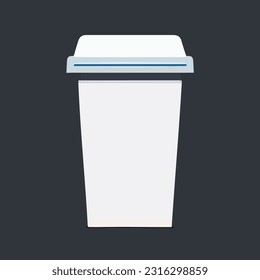 Ilustración vectorial de la papelera de reciclaje.