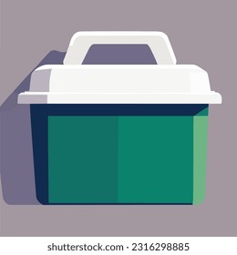Vector illustration of recycle bin.