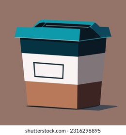 Vector illustration of recycle bin.