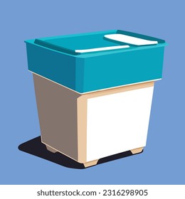 Vector illustration of recycle bin.