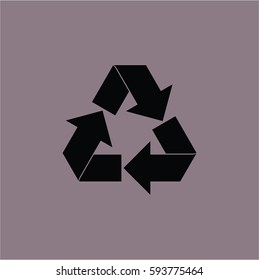 Vector Illustration of Recycle in Black color 


