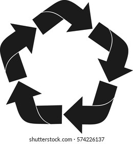 Vector Illustration of Recycle Black Icon
