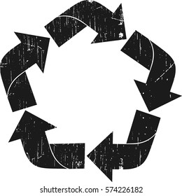 Vector Illustration of Recycle Black Icon
