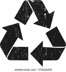 Vector Illustration of Recycle Black Icon
