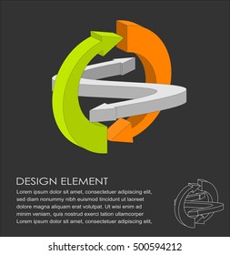 Vector illustration of recycle concept design element