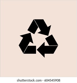 Vector Illustration of Recycle high quality icon in Black Color

