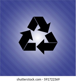 Vector illustration of Recycle icon black Color
