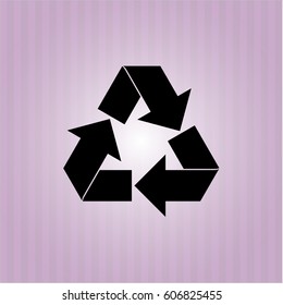 Ilustración vectorial del icono Reciclar en negro