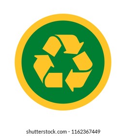 Vector illustration of recycle icon for graphic and web design.