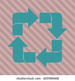 Vector illustration of recycle icon in Green