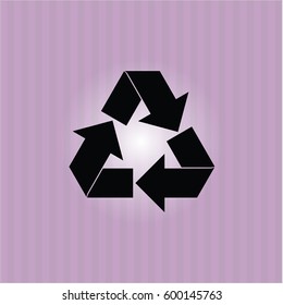 Ilustración vectorial del icono de reciclaje símbolo vector sitio web de concepto de aplicación plana
