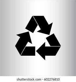 Ilustración vectorial del icono o símbolo de reciclaje
