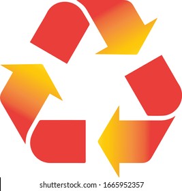 Diseño del logotipo Iconos de reciclaje de la ilustración vectorial