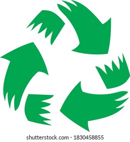 Vektorgrafik des Recyclingzeichens
