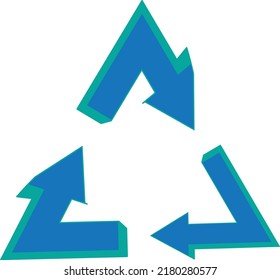 Vektorgrafik des Recycling-Symbols auf weißem Hintergrund..eps
