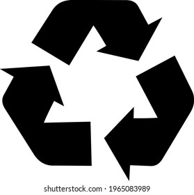 Vector illustration of recycle symbol icon
