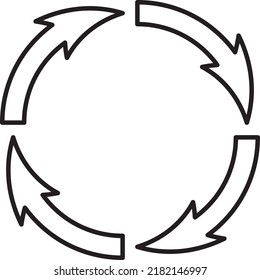 Vector illustration of Recycle symbol on white background..eps
