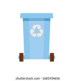 Vektorillustration Illustration von recyceltem Thrash kann. Müllcontainer für Abfallarten für verschiedene Abfallarten.