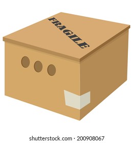 Vector illustration a recycled cardboard box