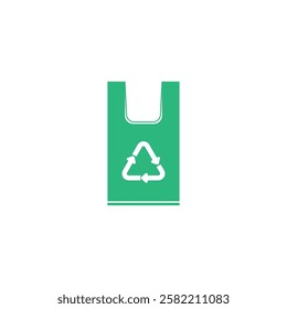 vector illustration of recycled plastic bag design.