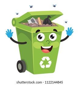 Vector Illustration Of Recycling Bin