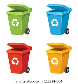 Vector Illustration Of Recycling Bin