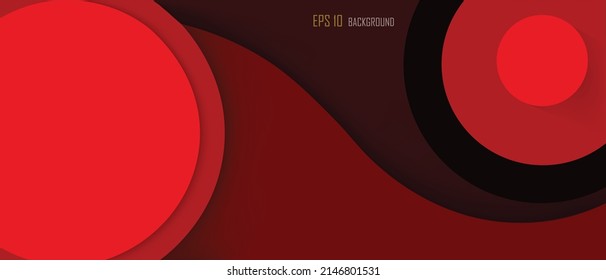 vector illustration red 3d background design template