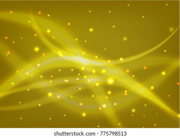 Vector illustration of red abstract background with blurred magic neon light curved lines
