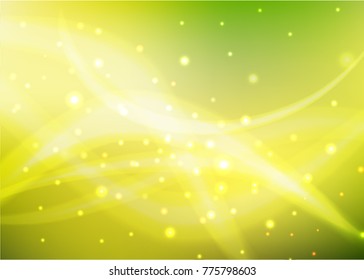 Vector illustration of red abstract background with blurred magic neon light curved lines