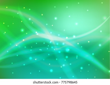 Vector illustration of red abstract background with blurred magic neon light curved lines