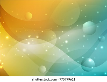 Vector illustration of red abstract background with blurred magic neon light curved lines