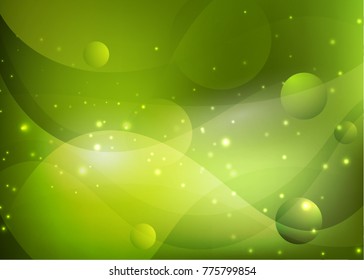 Vector illustration of red abstract background with blurred magic neon light curved lines
