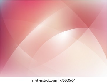 Vector illustration of red abstract background with blurred magic neon light curved lines