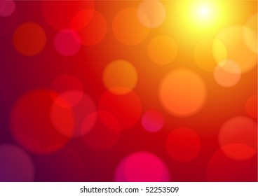 Vector illustration of red abstract glowing background