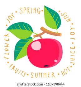 
Vector Illustration Of Red Apple