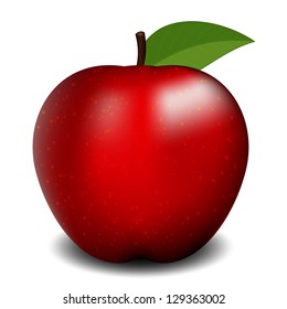 Vector illustration of red apple