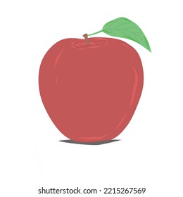 Vector illustration of a red apple.
