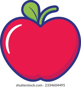 Vector illustration of a red apple.