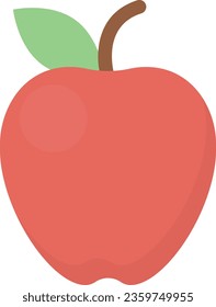 Vector illustration of a red apple.