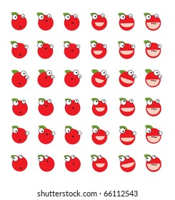 vector illustration red apple