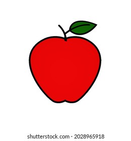 vector illustration of red apple fruit