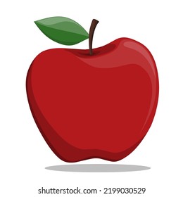 Vector illustration of red apple fruit for design