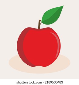 
vector illustration of a red apple on a light background