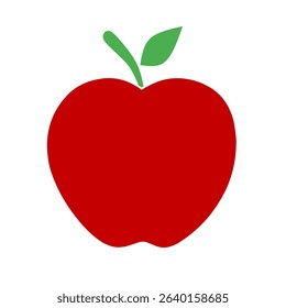 vector illustration of red apple on white background