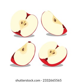 Red apple vector cartoon illustration 12900002 Vector Art at Vecteezy