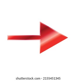 vector illustration of red arrow isolated on white